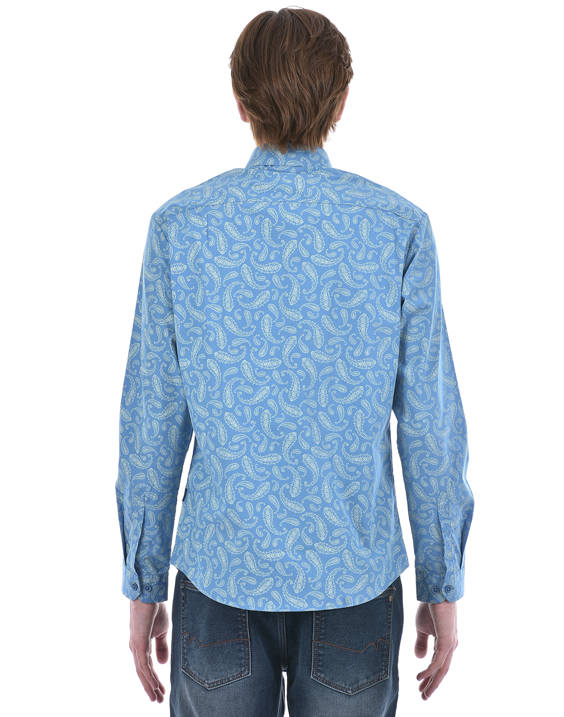 Numero Uno Men Paisley Blue Shirt